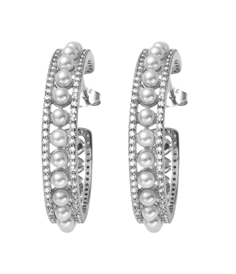 Pearlike hoop earrings