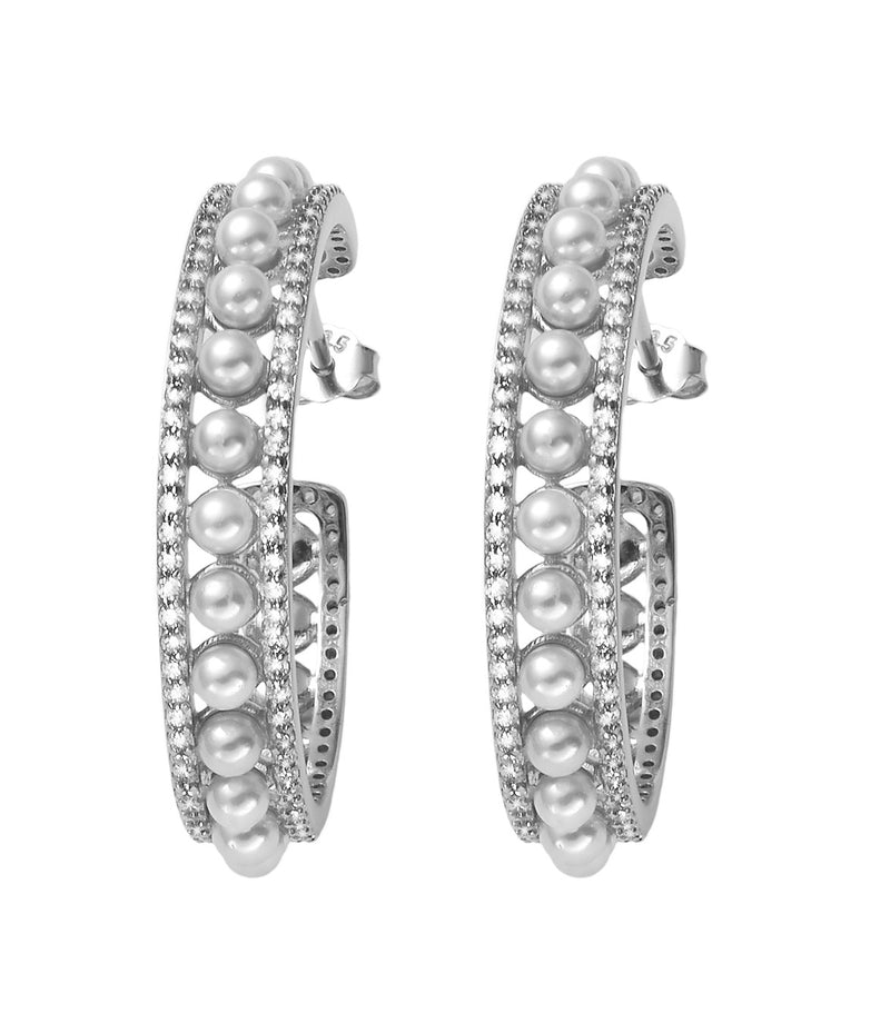 Pearlike hoop earrings