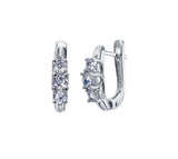 Trilogy silver hoop earrings