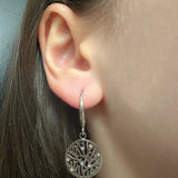 Coral hanging earrings