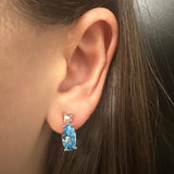 Reflected pin earrings