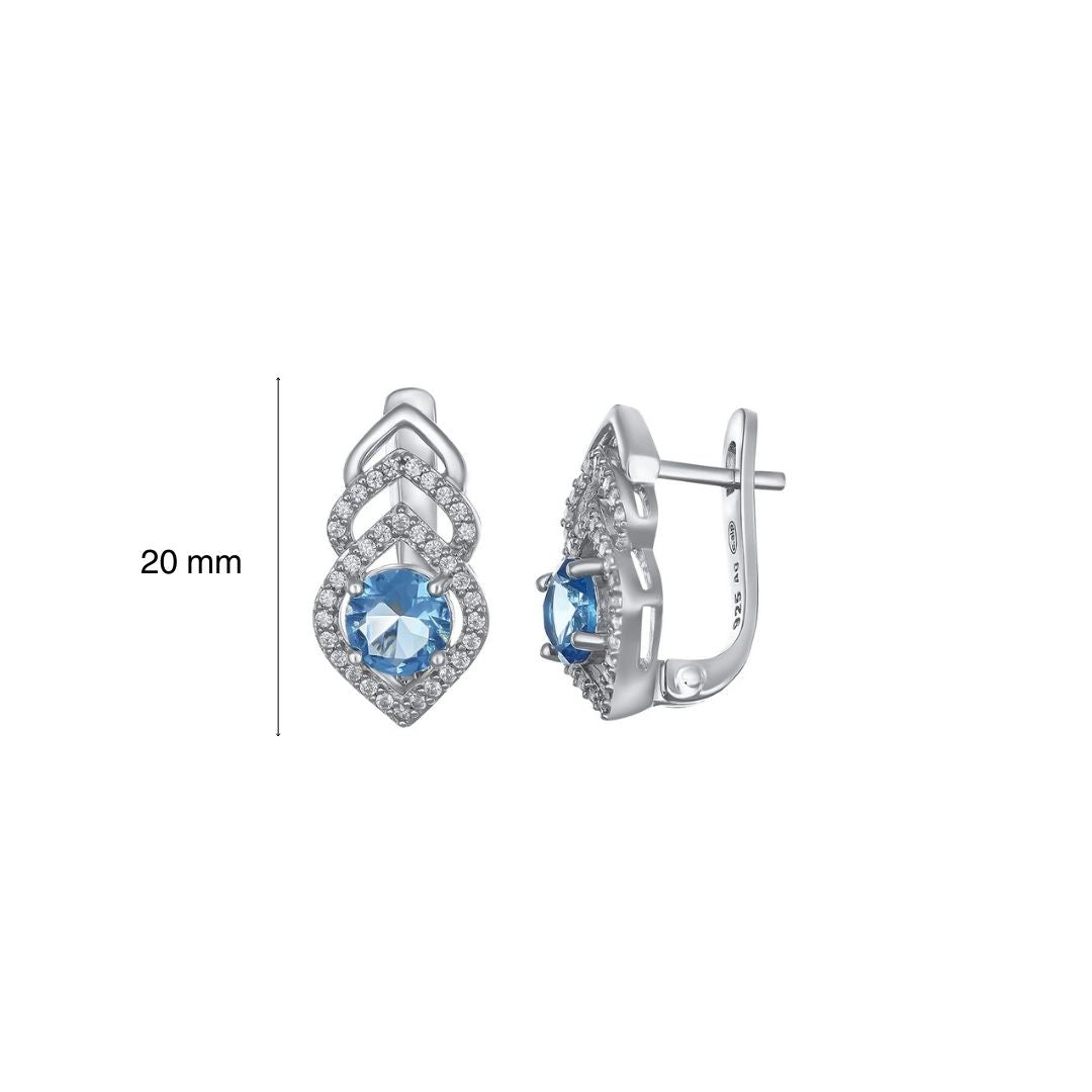Context silver earrings
