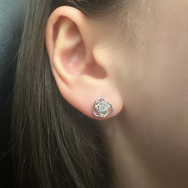 Celtic tiny love pin earring