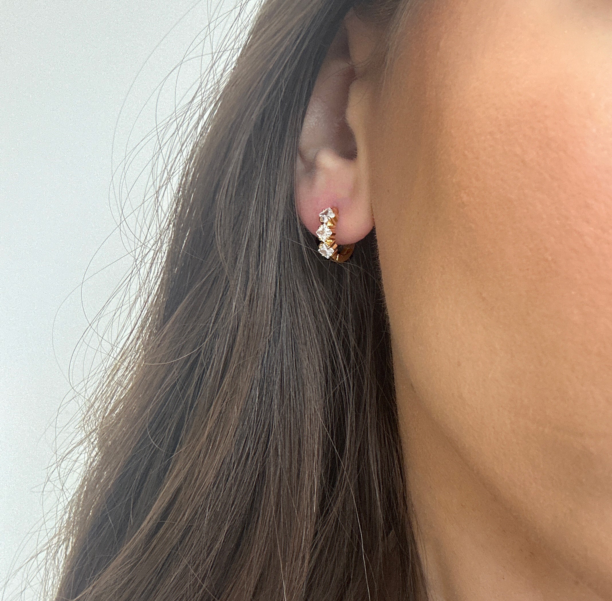 Pendientes de aro cuadrados