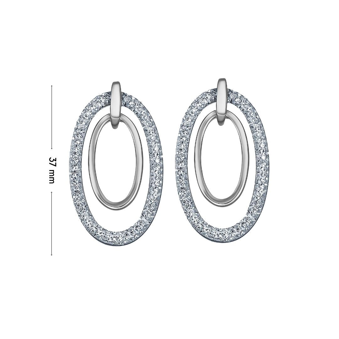 Flare oval earrings