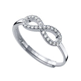 Infinity silver ring adjustable