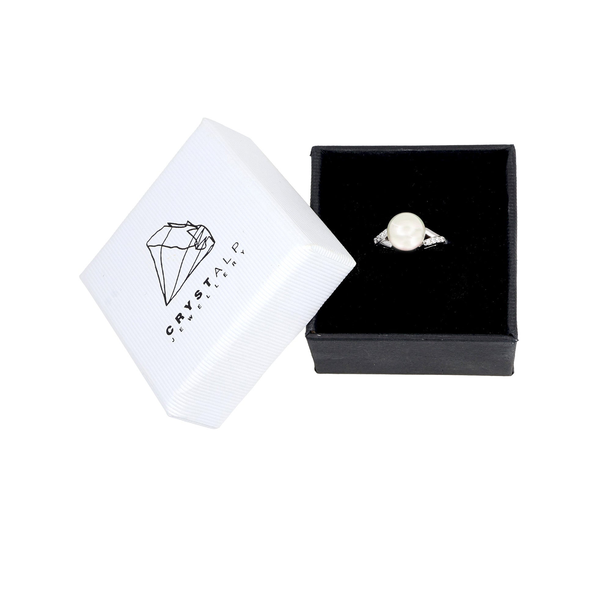 Fine pearl silver ring adjustable