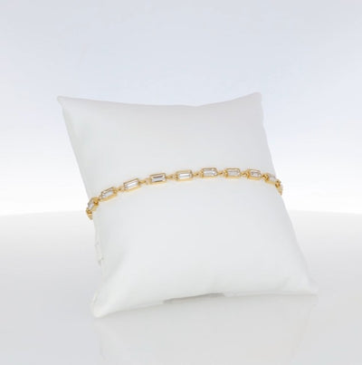 Crystalp Lustre Bracelet aus Edelstahl in Gold, elegantes Armband mit Swarovski® Kristallen verziert