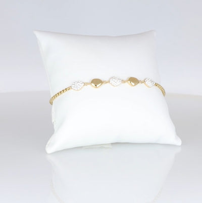 Crystalp Briolette Bracelet aus Edelstahl in Gold, Armband mit Swarovski® Kristallen verziert und Zugverschluss.