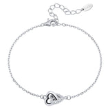 Linked Heart Silver Bracelet
