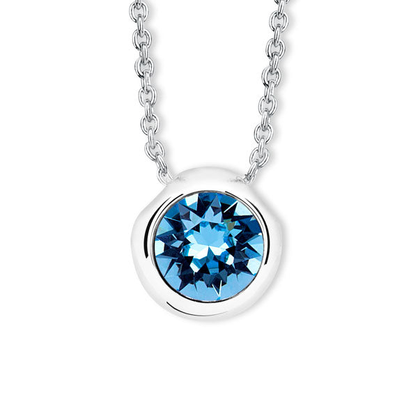 Round solitaire pendant with chain