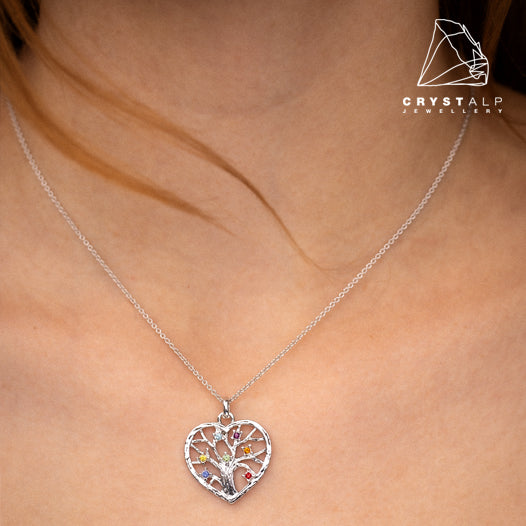 Chakra Tree Of Life Heart pendant - crystalpjewelry