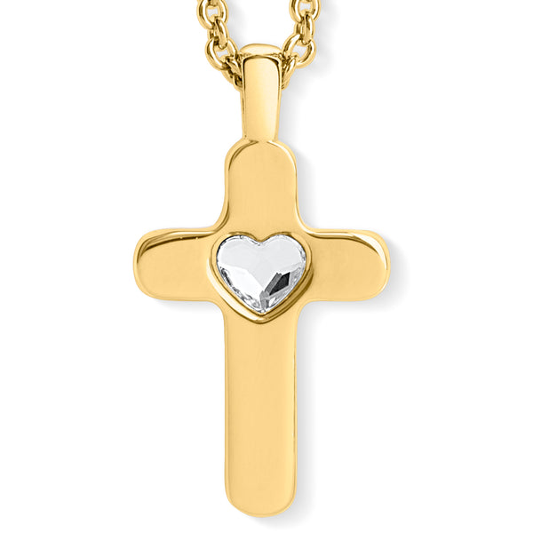 Heart Cross Anhänger mit Kette Produktfoto