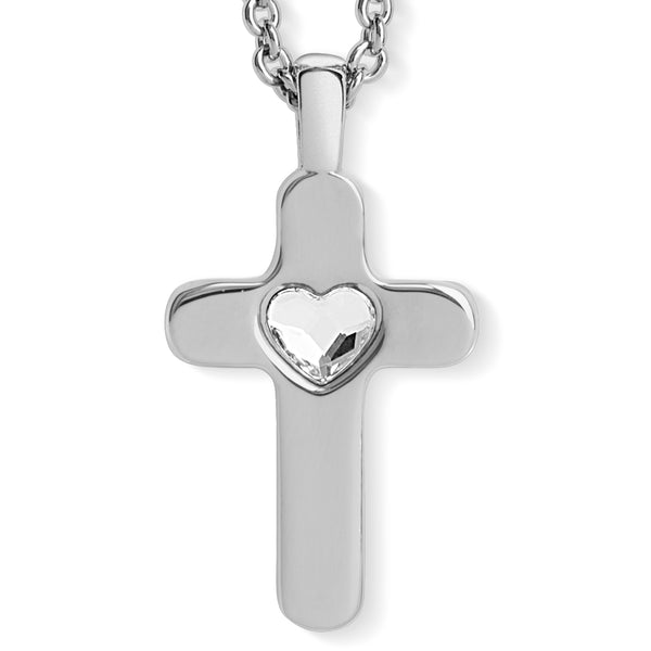 Heart Cross Anhänger mit Kette Produktfoto