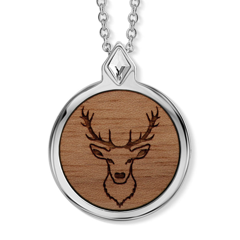 Wooden Deer Anhänger mit Kette Produktfoto