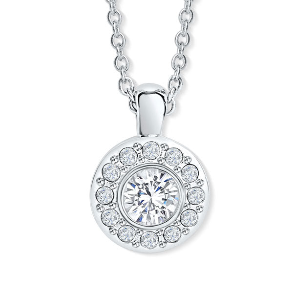Classic Solitaire Anhänger mit Kette Produktfoto