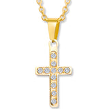 Small Cross Anhänger mit Kette Produktfoto