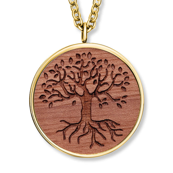 Wooden Tree Of Life Anhänger mit Kette Produktfoto