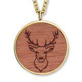 Wooden Deer Anhänger mit Kette Produktfoto
