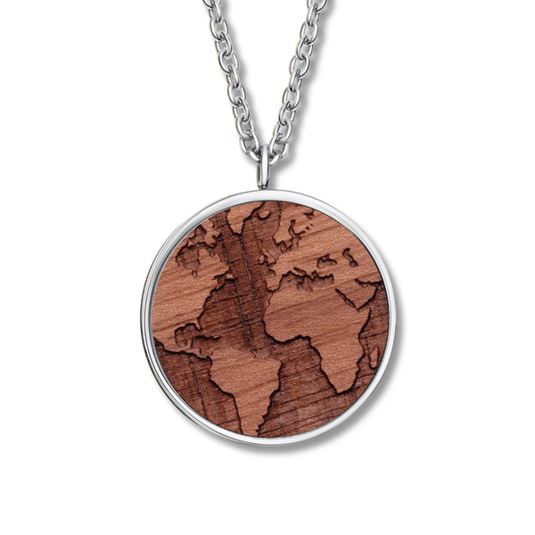 Wooden Earth Pendant