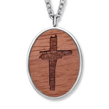 Wooden Cross Anhänger mit Kette Produktfoto