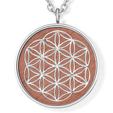 Silver Flower Of Life Anhänger mit Kette Produktfoto
