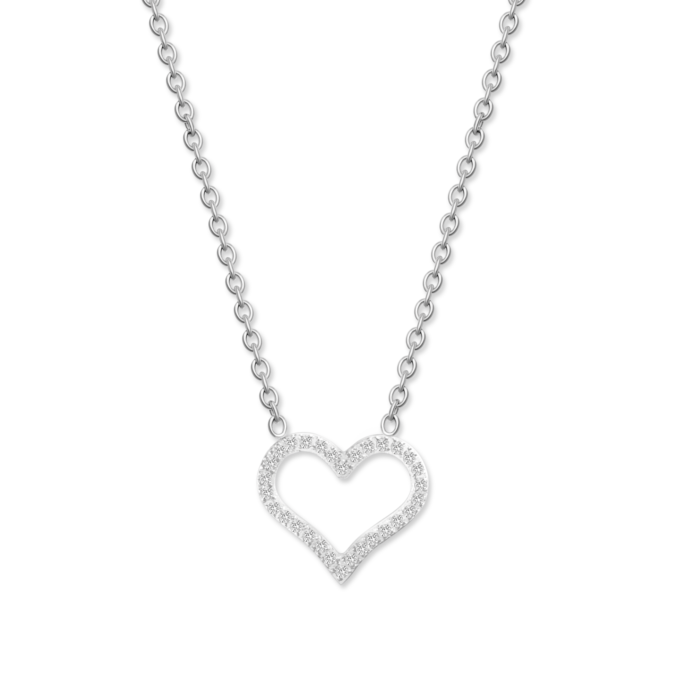 Sparkling Heart Pendant - crystalpjewelry