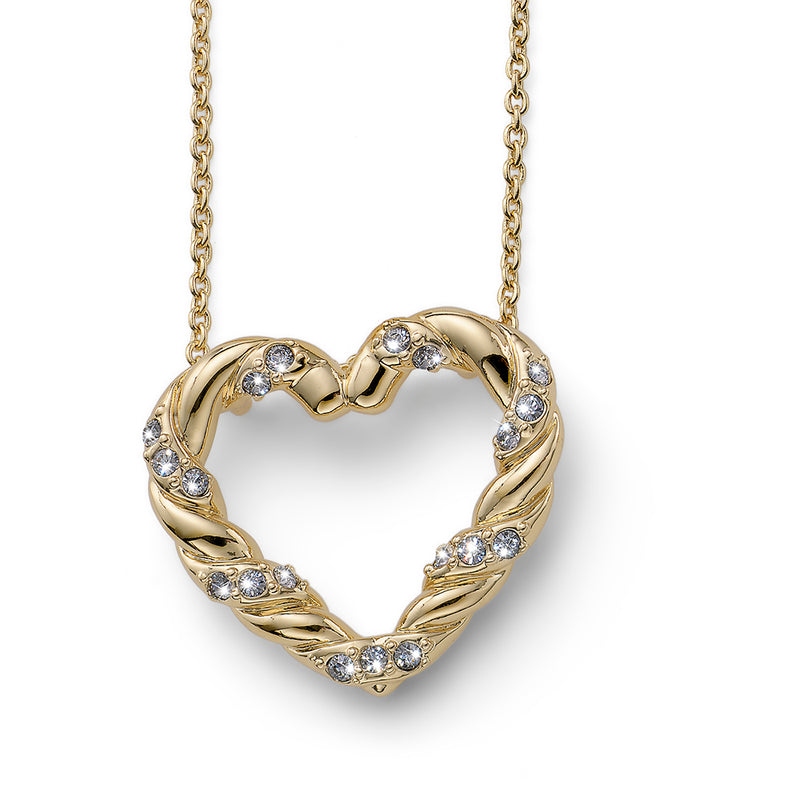 Twist Heart Pendant Gold Plated