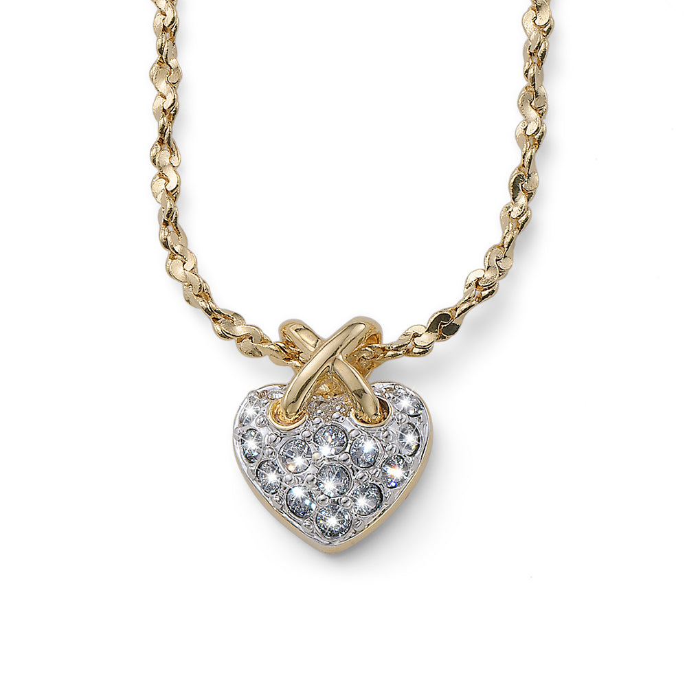 Two Tone Heart Pendant - crystalpjewelry