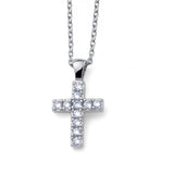 Bless Cross Silver Pendant