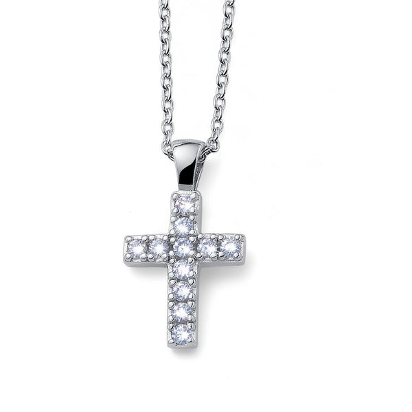 Bless Cross Silver Pendant