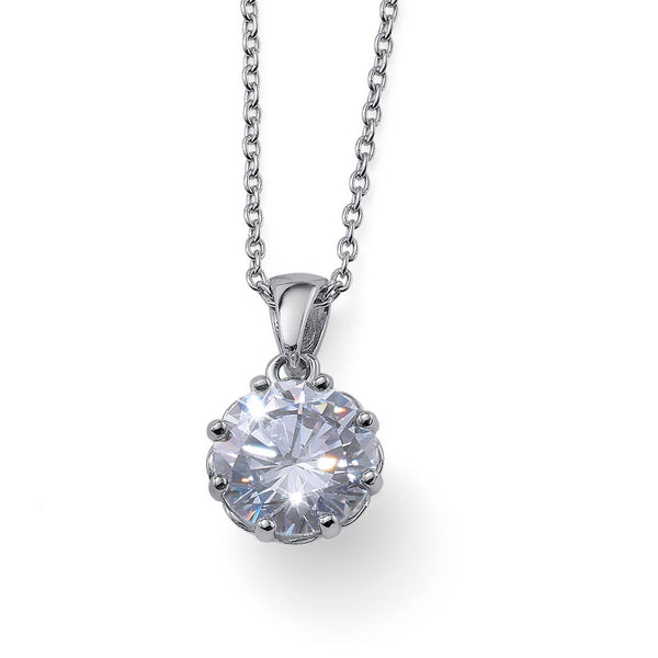 Exclusive Solitaire Silver Pendant