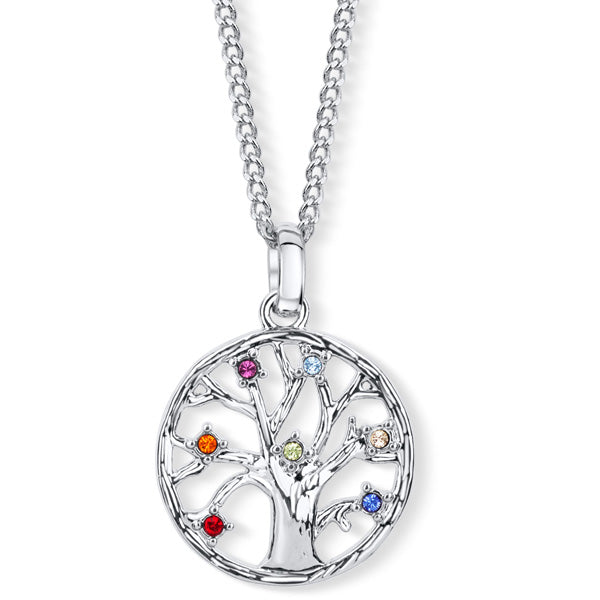 Small Chakra Tree of Life Pendant