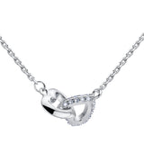 Ciondolo in argento a cuore legato