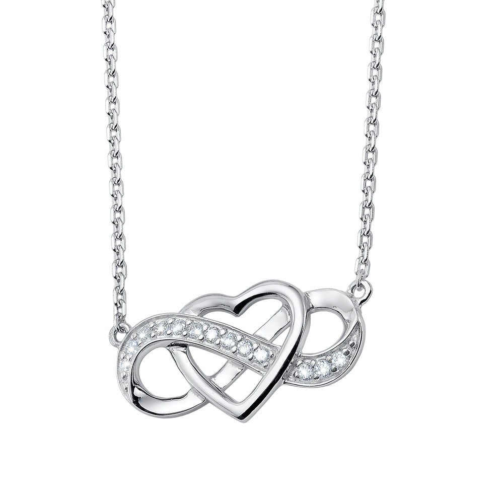Heart Infinity Silver Pendant