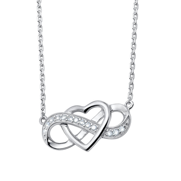 Heart Infinity Silver Pendant