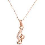 Mozart Clef Anhänger mit Kette Produktfoto