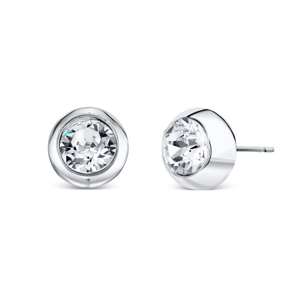 Round Solitaire Small Earrings