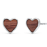 Wood Heart Ohrringe Produktfoto
