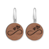 wood infinity earrings