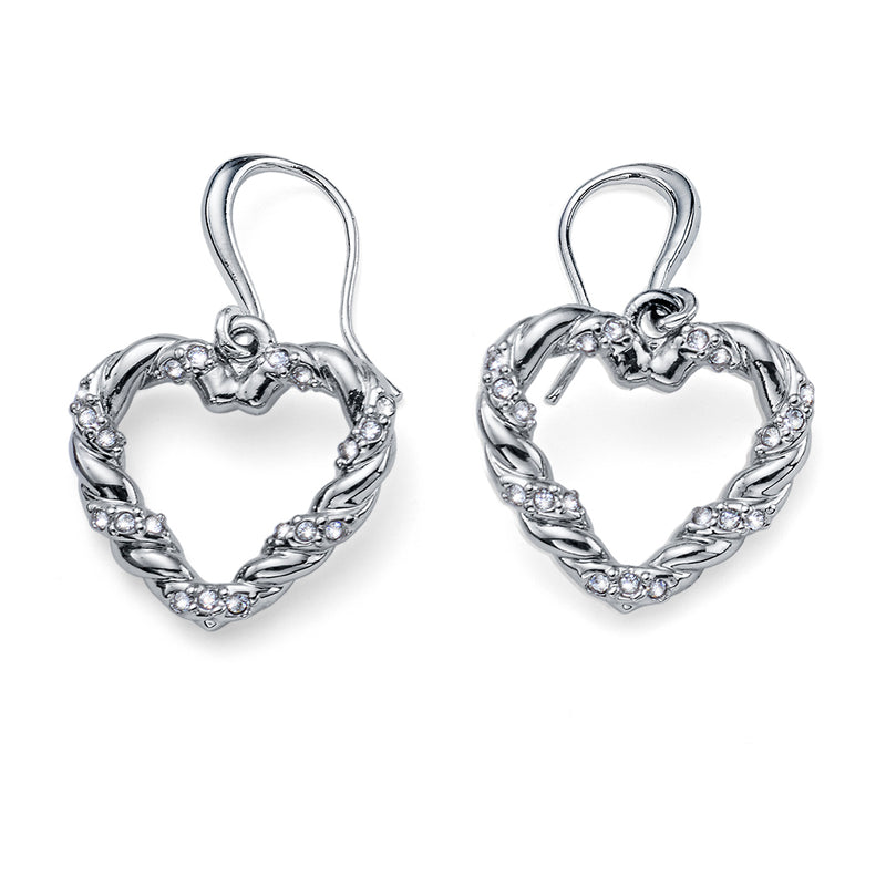 Twisted Heart Hanging Earring
