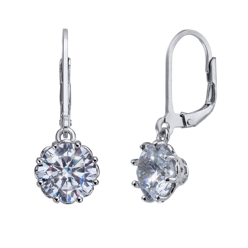 Exclusive Solitaire Silver Earring