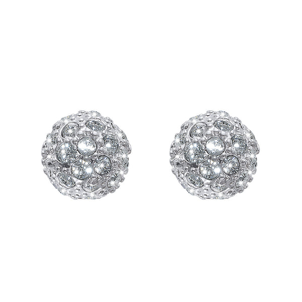 Pave Ball Pin Earrings