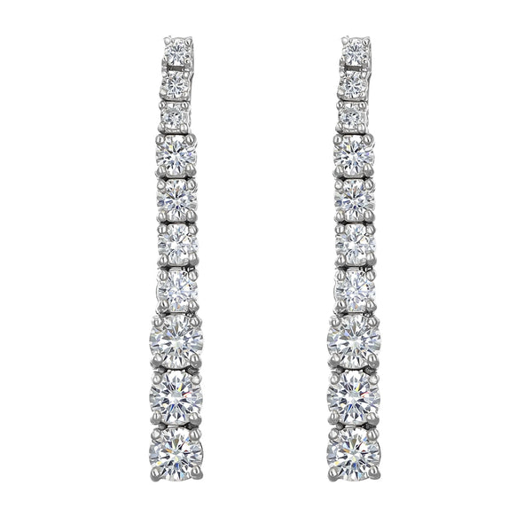 Cascade silver earrings