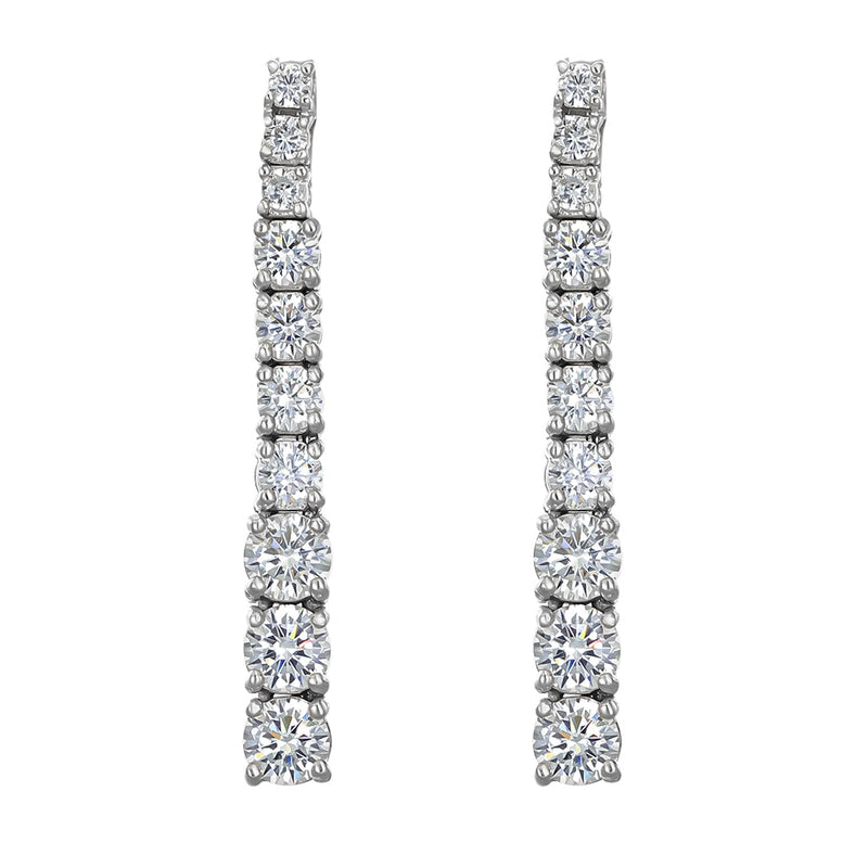 Cascade silver earrings