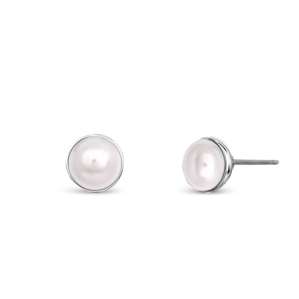 Half Pearl Mini Earrings