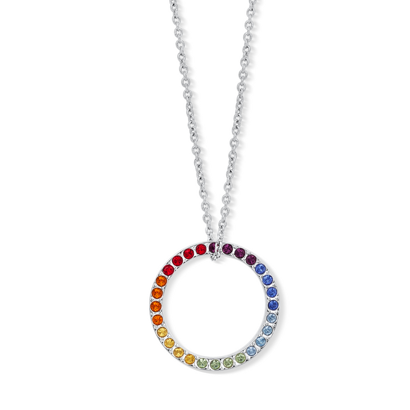 Chakra ring pendant with chain