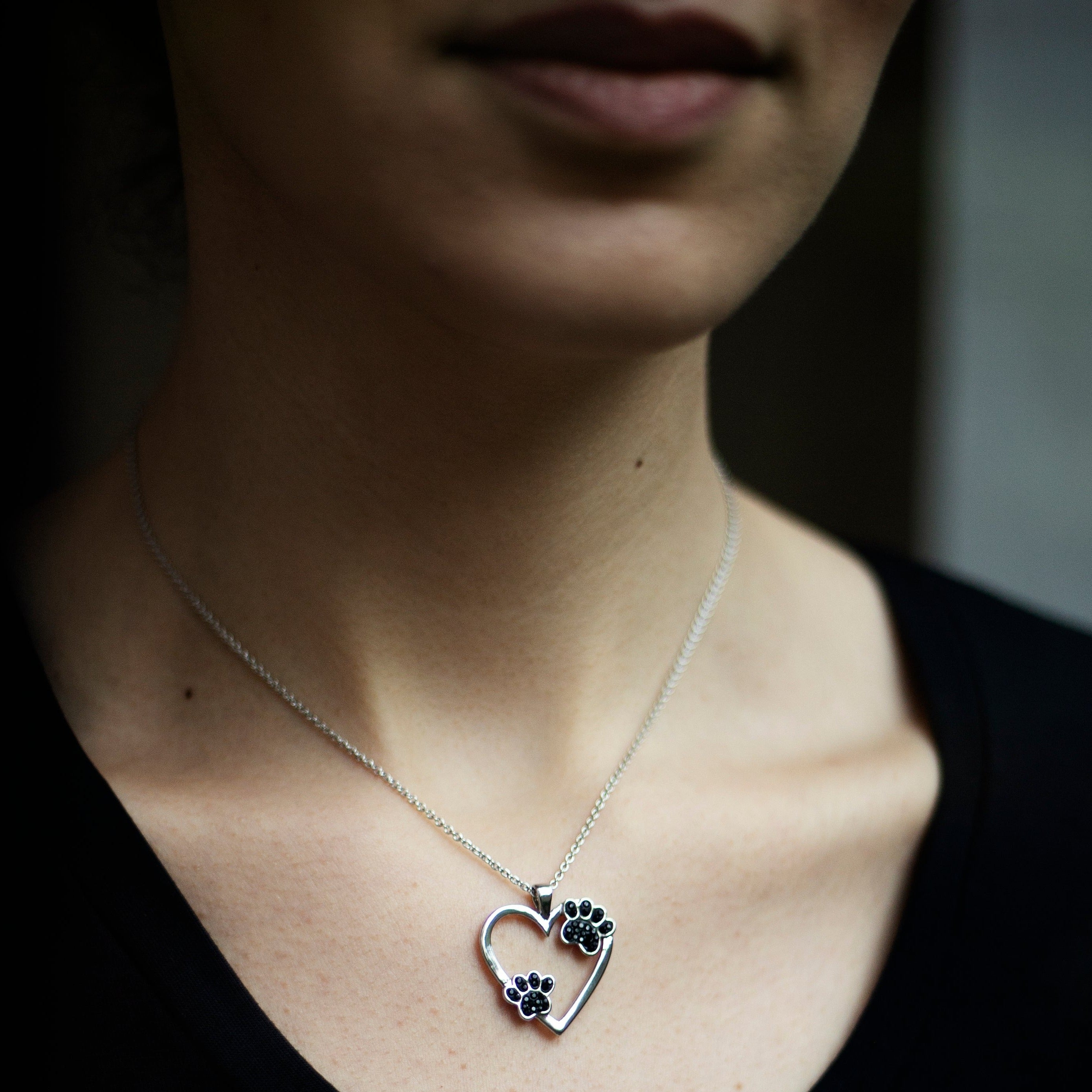 Heart With Paws pendant - crystalpjewelry
