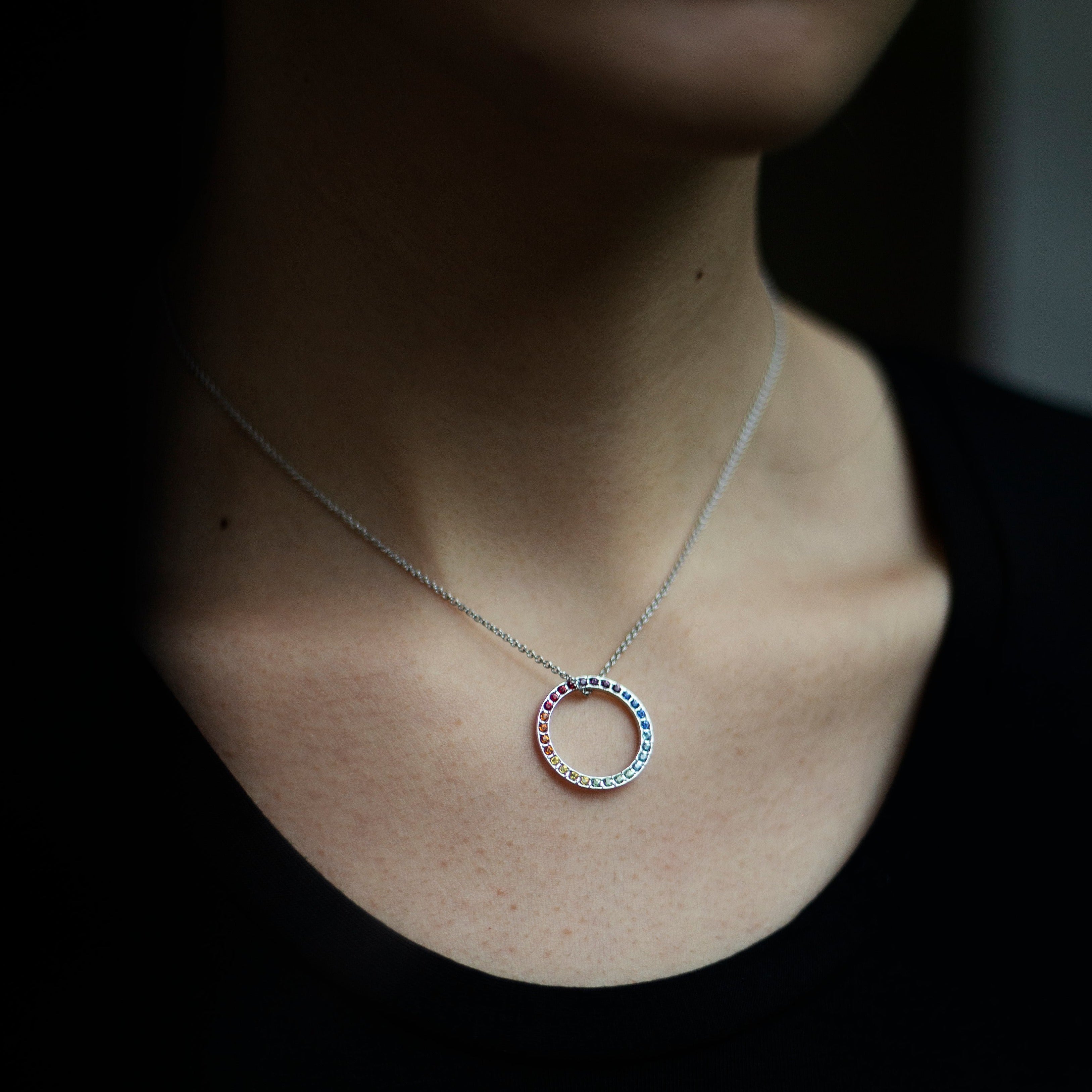 Chakra ring pendant - crystalpjewelry
