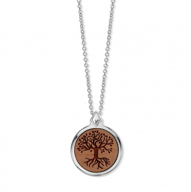 Wooden Tree Of Life Anhänger mit Kette